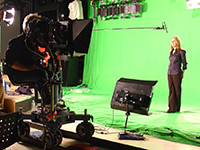 autocue dolly-mounted